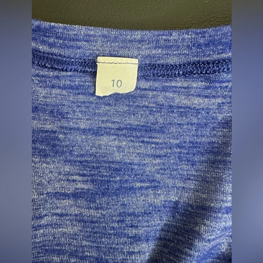 Lululemon &go Everywhere Tank Heathered Sapphire Blue size 10